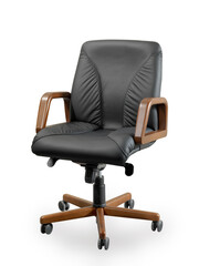 Obraz premium Leather office armchair on a white background 