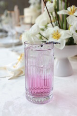 Beautiful summer exotic iced cocktails