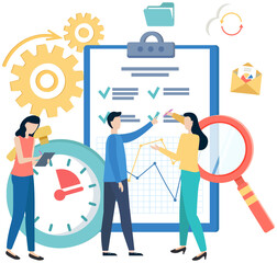 Business strategy planning, project management. Tasks planing concept. Business working process, time management and teamwork. Start up plan process. Data analysis and analytic. Kaizen philosophy