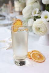 Beautiful summer exotic iced cocktails