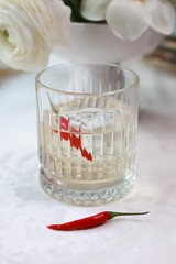 Beautiful summer exotic iced cocktails