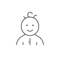 Male toddler line outline icon