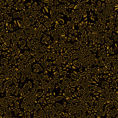 Golden black swirls, design, texture, seamless pattern with elements