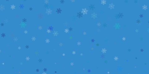 Light blue, green vector natural layout with flowers.