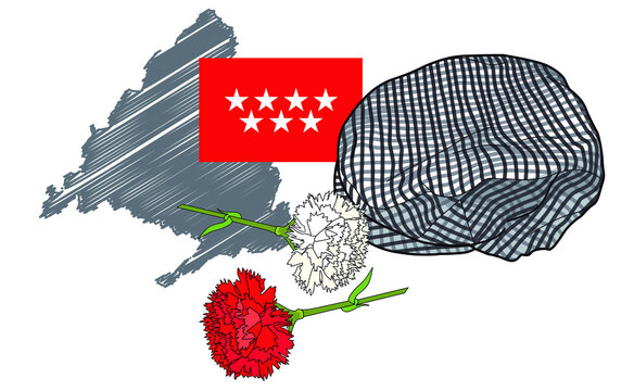 Chulapo cap at the Fiesta de San Isidro 