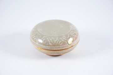 Antique Japanese casket Kintsugi pottery