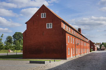 Fragments of Copenhagen Citadel (Kastellet) dates from 1624, founded by King Christian IV. Kastellet is one of best preserved fortresses in Northern Europe. Copenhagen, Denmark.