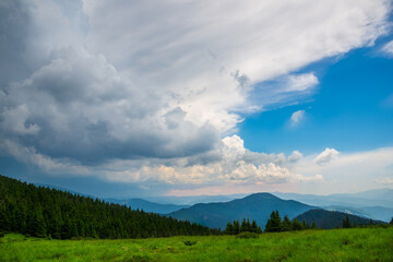 Beautiful summer landscape in Carpathian mountains