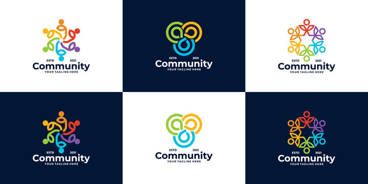 abstract logo People and community Logo Design for Teams or Groups