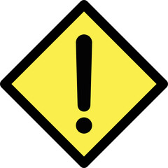 exclamation danger sign icon vector