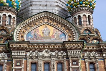 Fototapeta premium The Church of the Savior on Spilled Blood or the Cathedral of the Resurrection of Christ in Saint Petersburg, Russia.