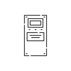 Shield olor line icon. Pictogram for web page, mobile app, promo.