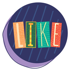 like button isolated on white background