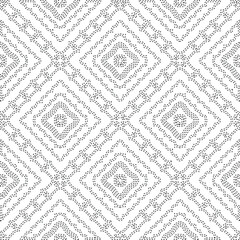 Obraz premium Geometric vector pattern with triangular elements. Seamless abstract ornament for wallpapers and backgrounds. Black and white colors.