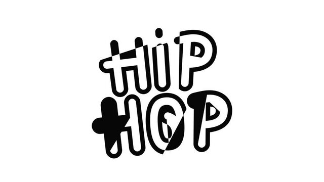 Hiphop wall paint icon animation outline best object on white background