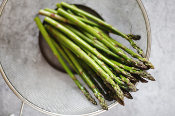 A bunch of asparagus sprouts