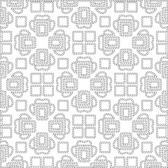 Geometric vector pattern with triangular elements. Seamless abstract ornament for wallpapers and backgrounds. Black and white colors.