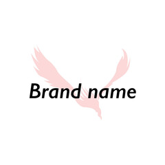 phoenix bird background, company name in the foreground, logotype