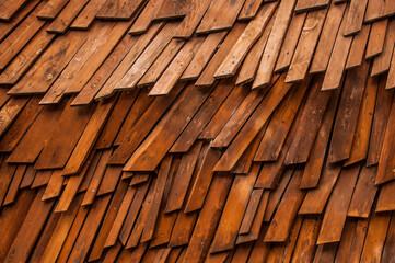 layers of wood plank wall