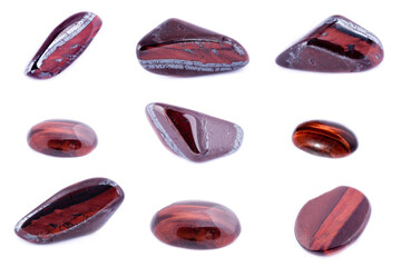 Collection of stone mineral Bull's Eye (Red Tiger's Eye)