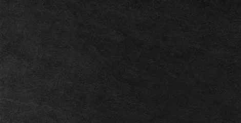 Foto op Canvas Panorama van donker grijze zwarte leisteen achtergrond of textuur. Zwarte granieten platen achtergrond © torsakarin