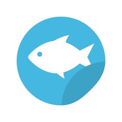 Fish icon vector isolate