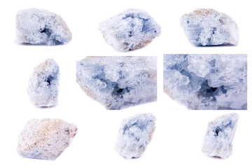 Collection of stone mineral Celestine