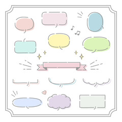 シンプル 吹き出し素材 / vector eps 