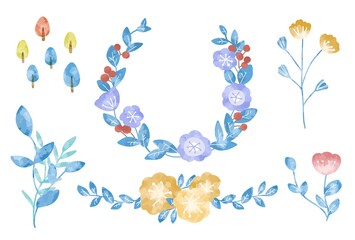 パステル調のお花フレーム