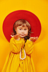pretty small girl in red hat