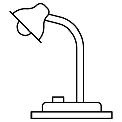 Study Table Lamp with button Concept, , Bedside light bulb Vector color Icon Design, Interior design Symbol, Home Office decoration Sign, Residential and Commercial Decor Elements stock illustration