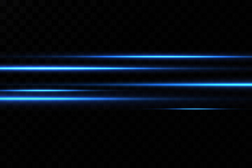 Vector illustration of a blue color. Light effect. Abstract laser beams of light. Chaotic neon rays of light .