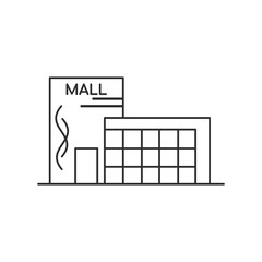 Mall store icon. Simple design on white background