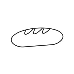 Bread icon for web design. Simple design on white background
