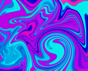 Abstract marble texture. Bright colorful background. Digital art. Liquid style.