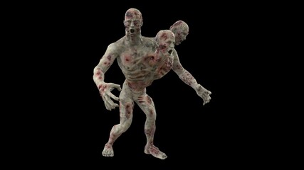 Zombie mutant 2 3D Render