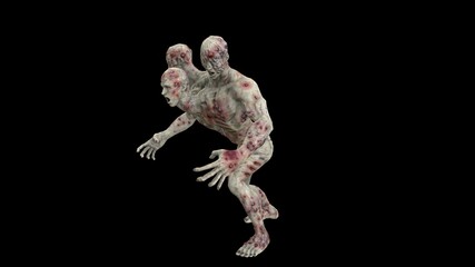 Zombie mutant 2 3D Render