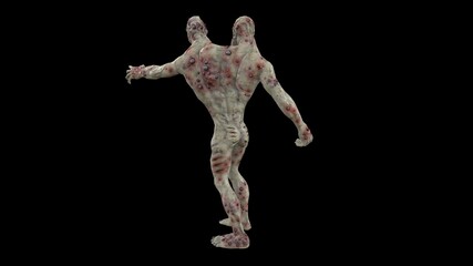 Obraz premium Zombie mutant 2 3D Render