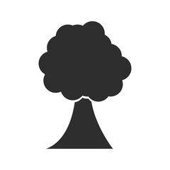 Tree simple icon on white background