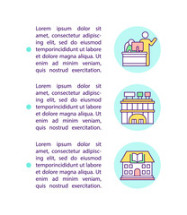 Digital literacy training places concept line icons with text. PPT page vector template with copy space. Brochure, magazine, newsletter design element. Equipped classroom linear illustrations on white