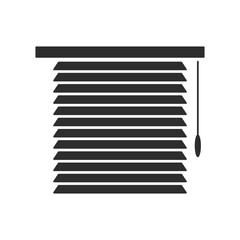 Blinds icon. Flat interiors illustration.