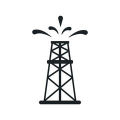 Oil rig flat icon