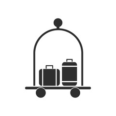 Hotel Luggage App Icon on white background