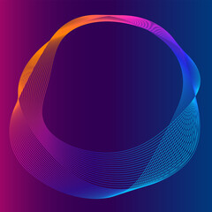 Design elements. Infinity sign color spectrum. Rainbow gradient in the shape Ring circle elegant frame borde. Abstract Circular logo element on colorful gradient. Vector illustration EPS 10 digital Cr