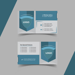 blue color vector creative business card design template editable modern business card  design
