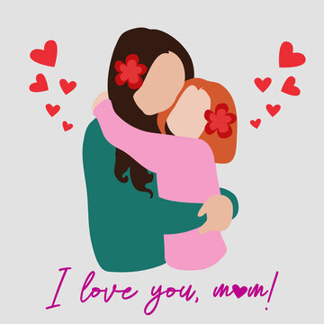 I love you mom illustration