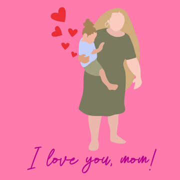 I love you mom illustration