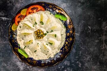 Baba ghanoush / baba ganoush / baba ghanouj Lebanese Arabic Turkish starter egg plant dip
