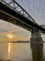 Fototapeta na wymiar Bridge sunset