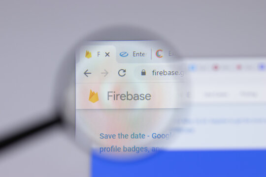 New York, USA - 26 April 2021: Firebase logo close-up on website page, Illustrative Editorial.